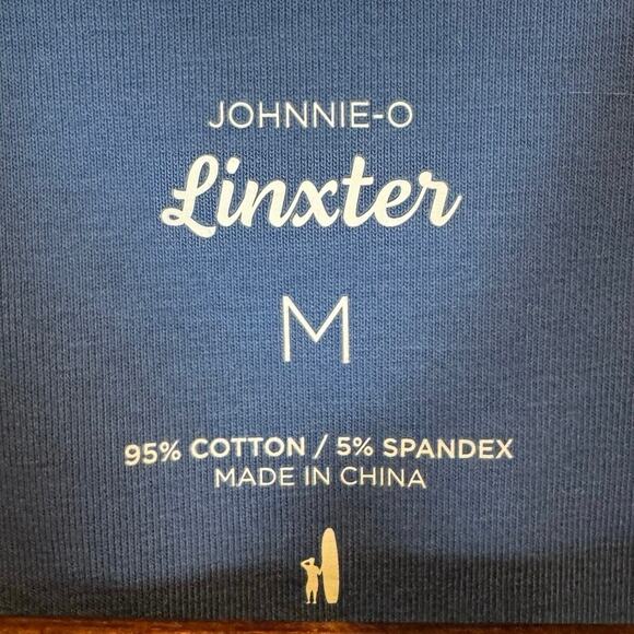 Johnnie-O Men’s M Linxter Golf Polo Shirt White Striped Stretch Performance EUC - Picture 3 of 10